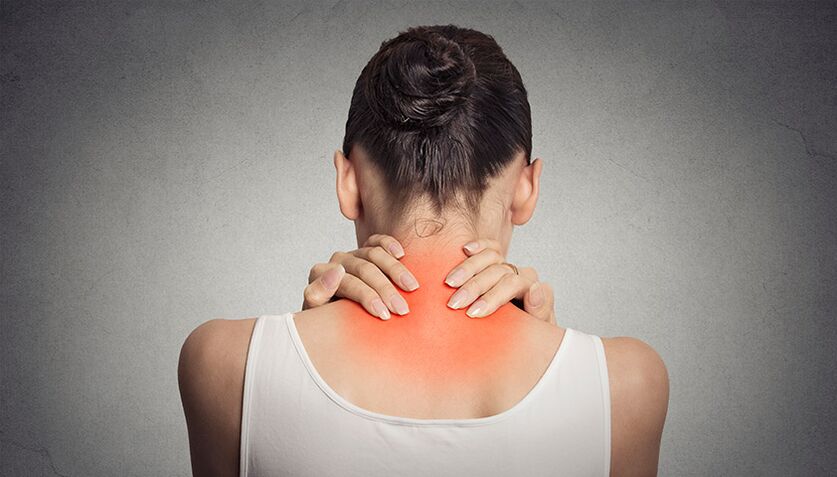 Cervical osteochondrosis, accompanied by pain in the neck