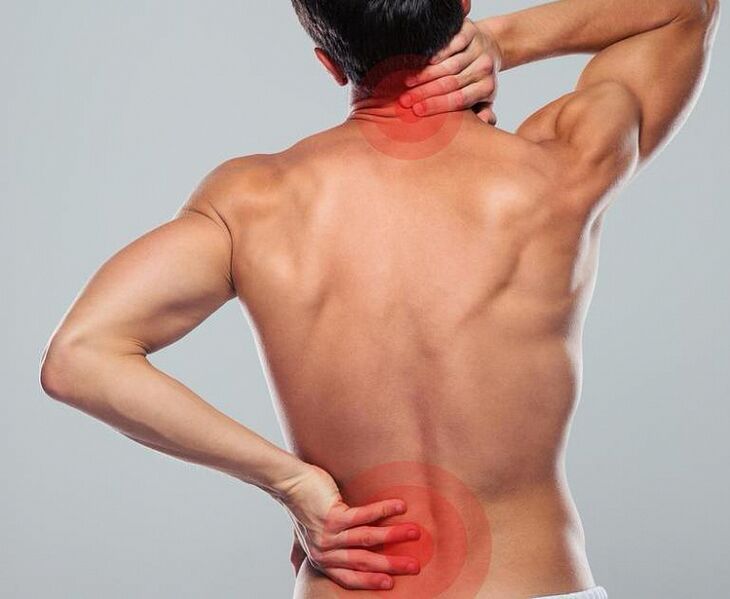 A man has an osteochondrosis of the spine